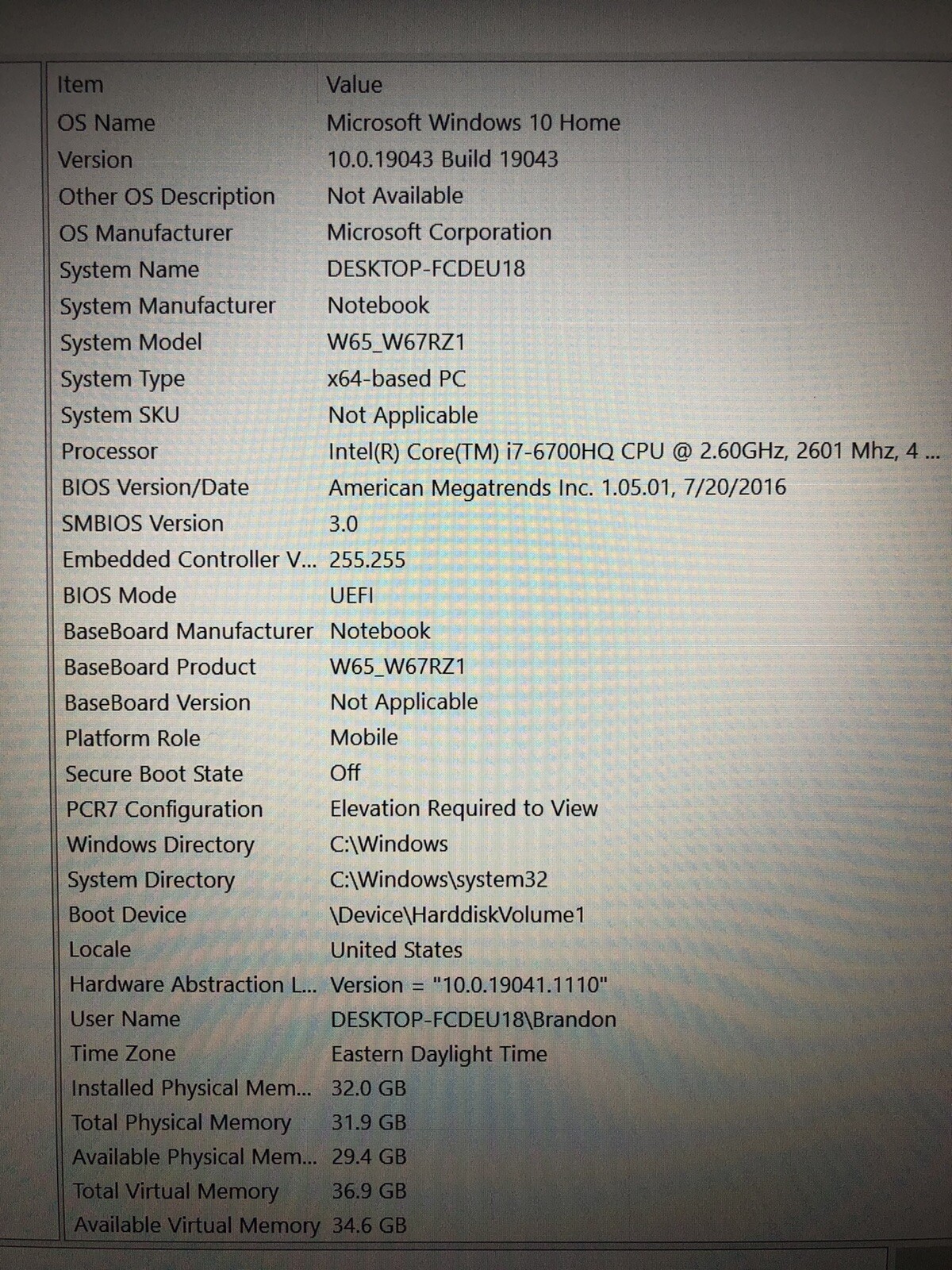 Clevo Prostar W650RZ1 15.6″ FHD/Matte Display, Intel Core i7-6700HQ, 32GB DDR4,