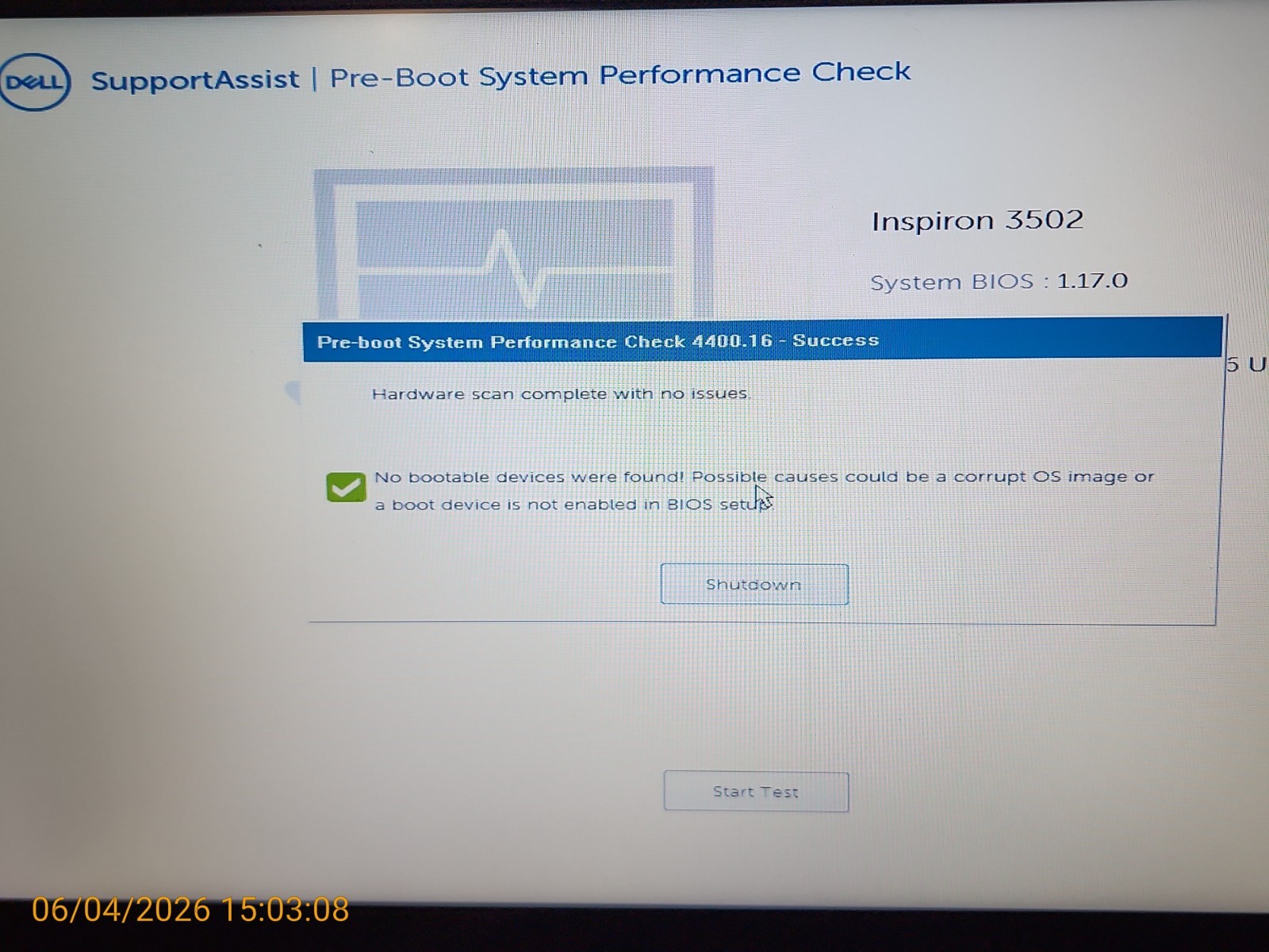Dell Inspiron 15 3502 – Celeron N4020 @ 1.10GHz – 8G DDR4 – 128G NVMe