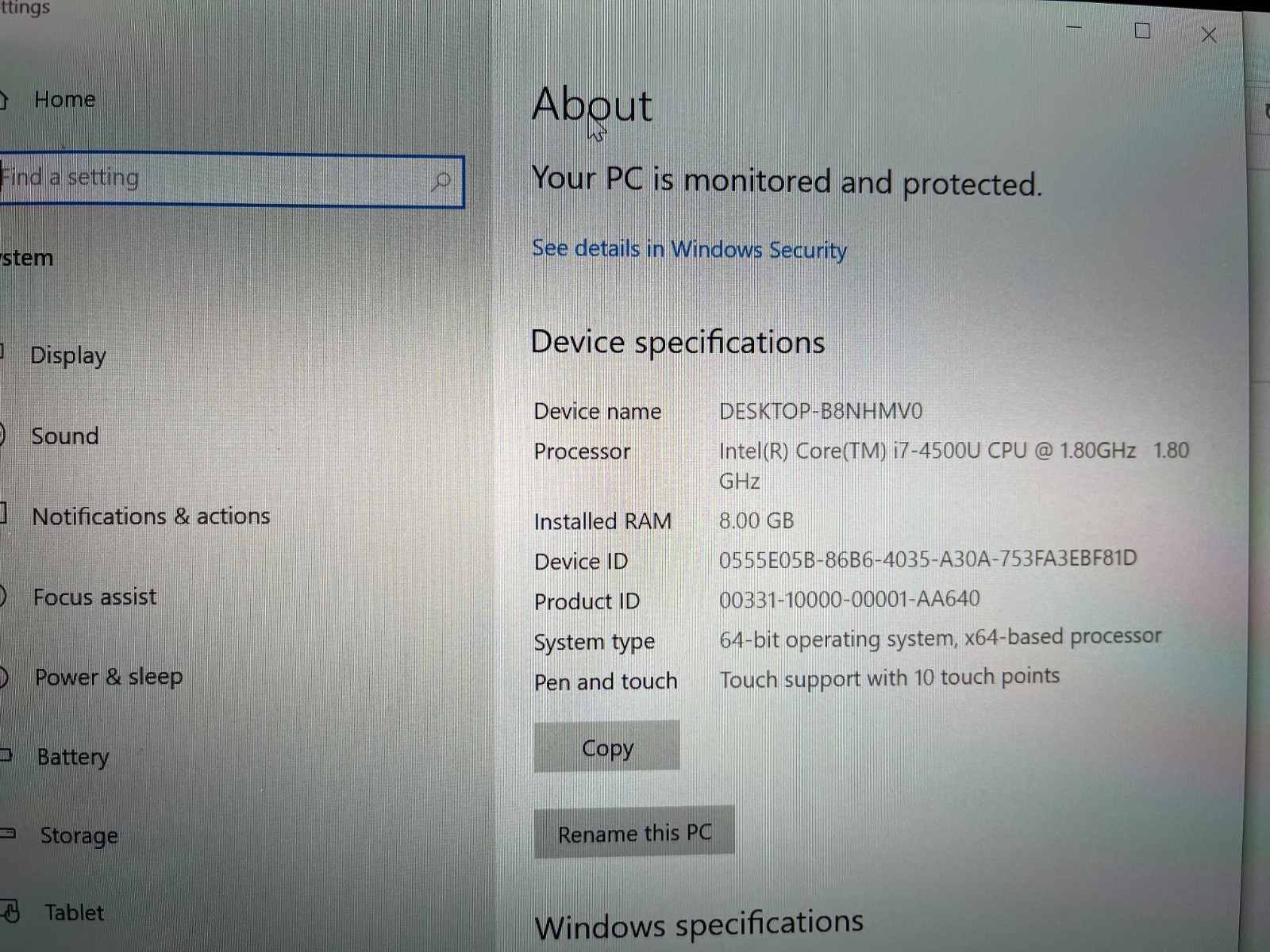 Sony VAIO Pro 13 Ultrabook SVP132A1CL i7 4500U 8GB Ram 512GB SSD, WINDOWS 10 PRO