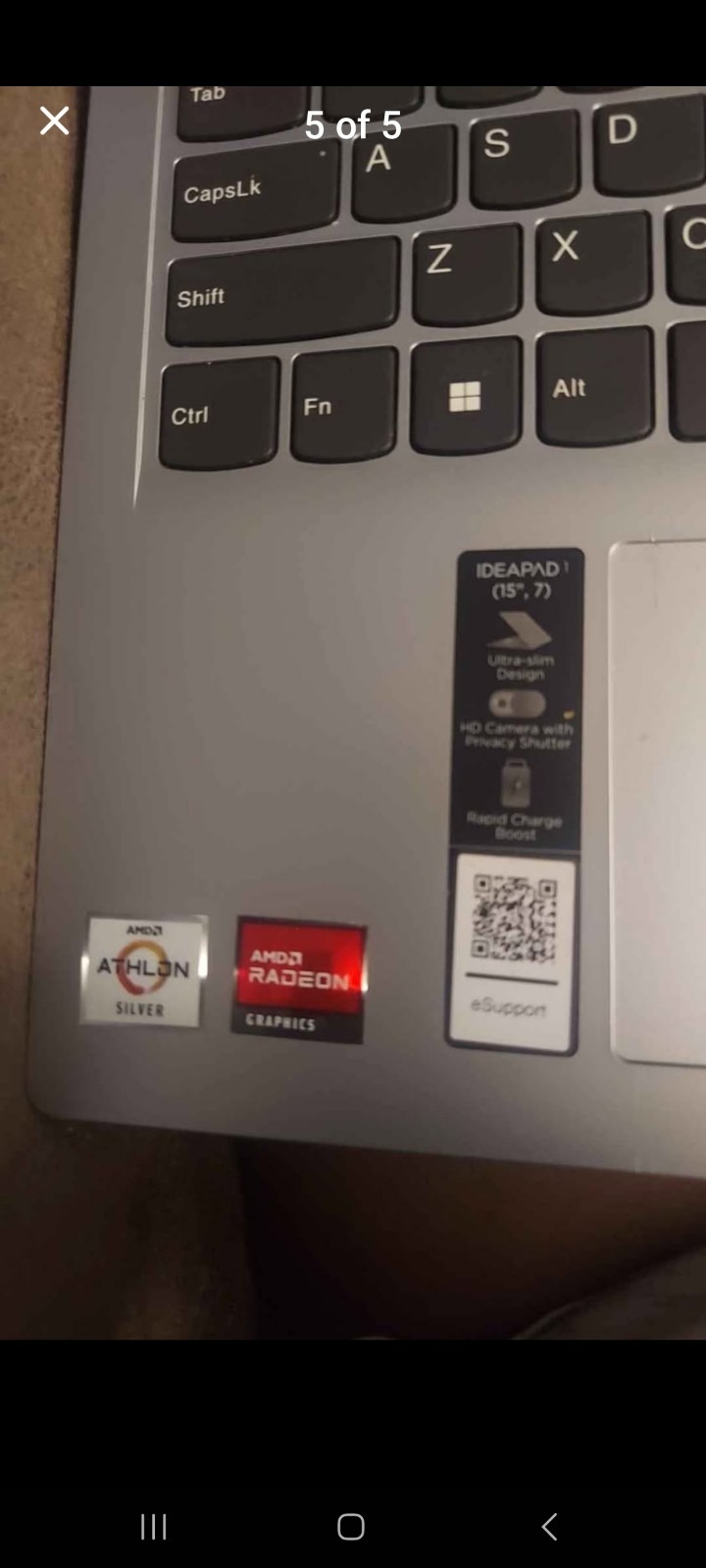 Lenovo IdeaPad 1 15amn7 AMD Athlon Silver 7120U 2.40GHz 4GB RAM Win 11 128GB