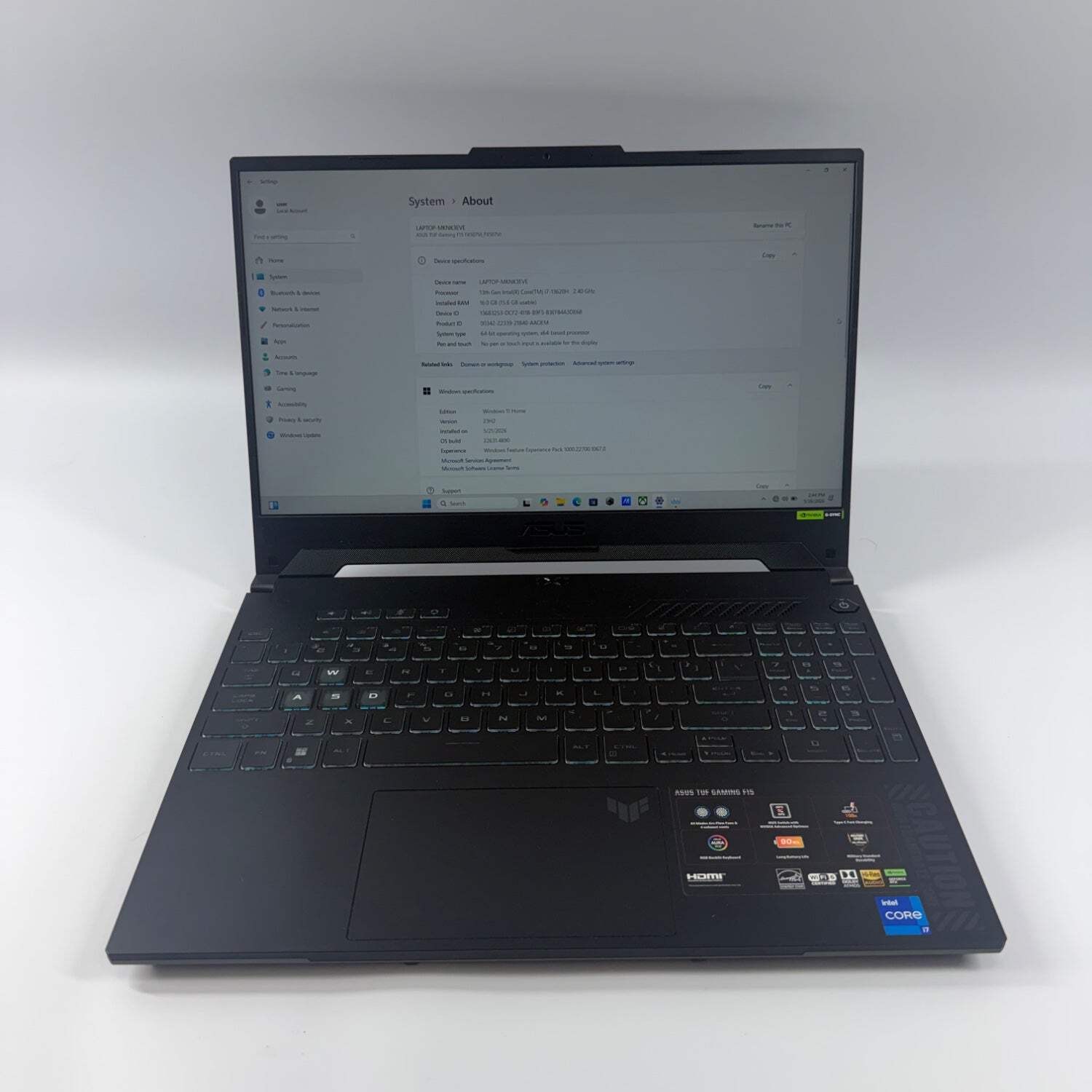 Asus TUF F15 FX507Z 15.6″ i7-13620H 4.9GHz 16GB RAM 1TB SSD GeForce RTX 4070