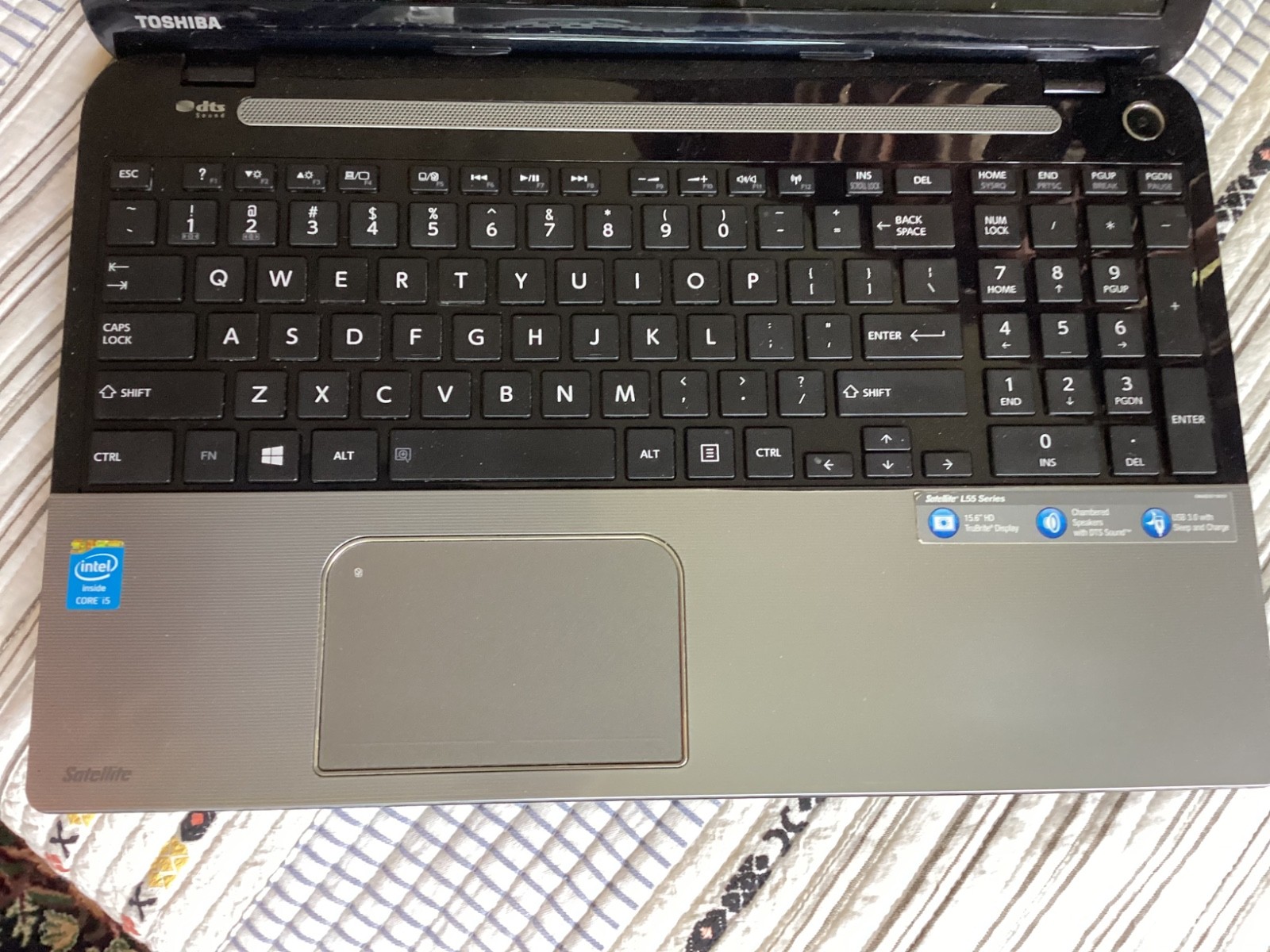 2013 Toshiba Notebook 15.6″ Satellite L55-A1568, msft 8.1, RAM 8.0 intel core i5