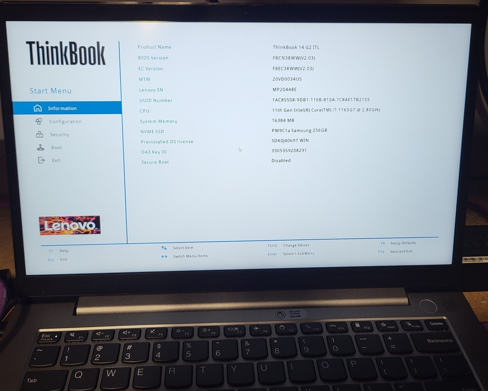 Scratched LCD Lenovo ThinkBook 14 G2 ITL Intel i7-1165G7 2.8GHz 16GB 256GB w/OS