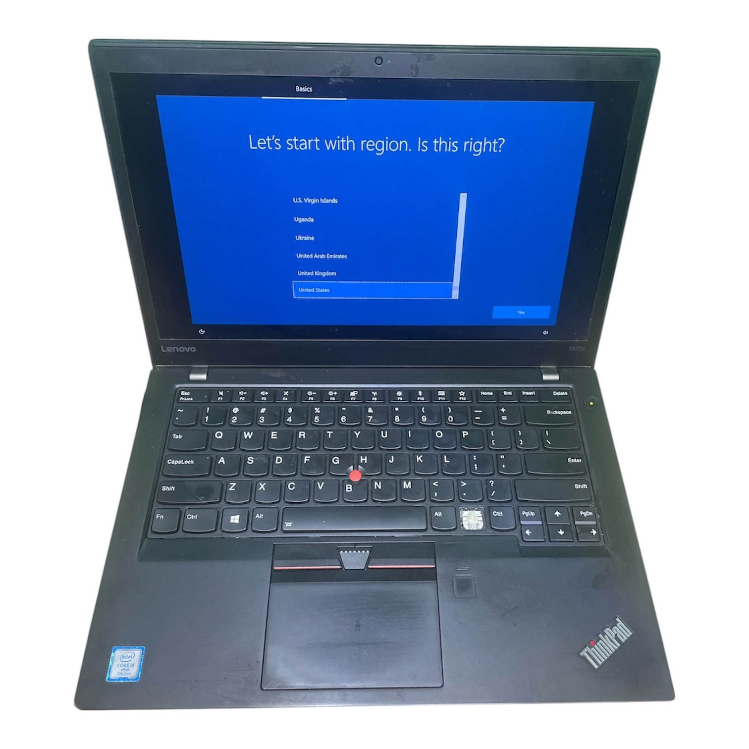 Lenovo ThinkPad T470s – 8GB RAM – 256GB SSD – Windows 10 Pro – AS-IS