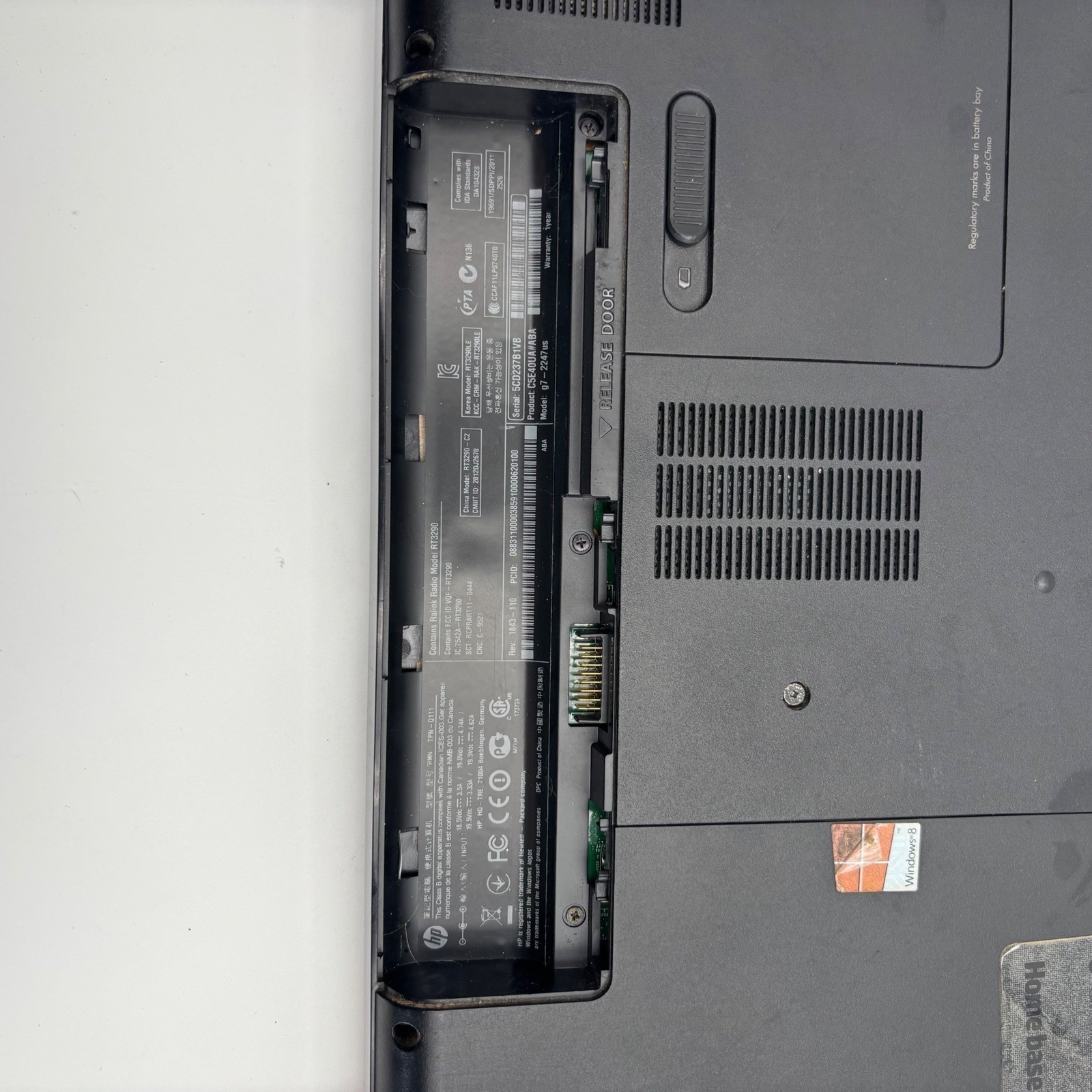 HP Pavilion g7-2247us Laptop Unisex 17.3in Black Fair For Parts
