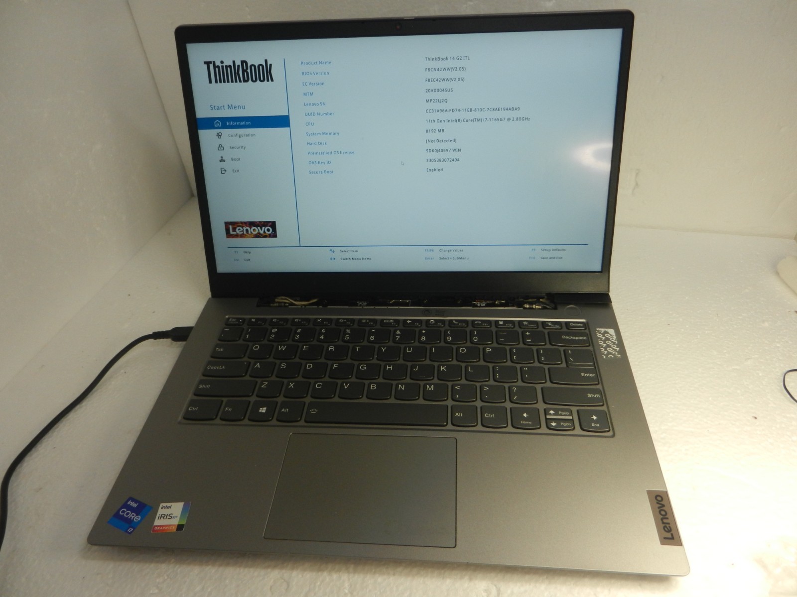Lenovo ThinkBook 14 G2 ITL LAPTOP Core i7-1165G7 @ 2.8GHz / 8GB – PARTS/REPAIR