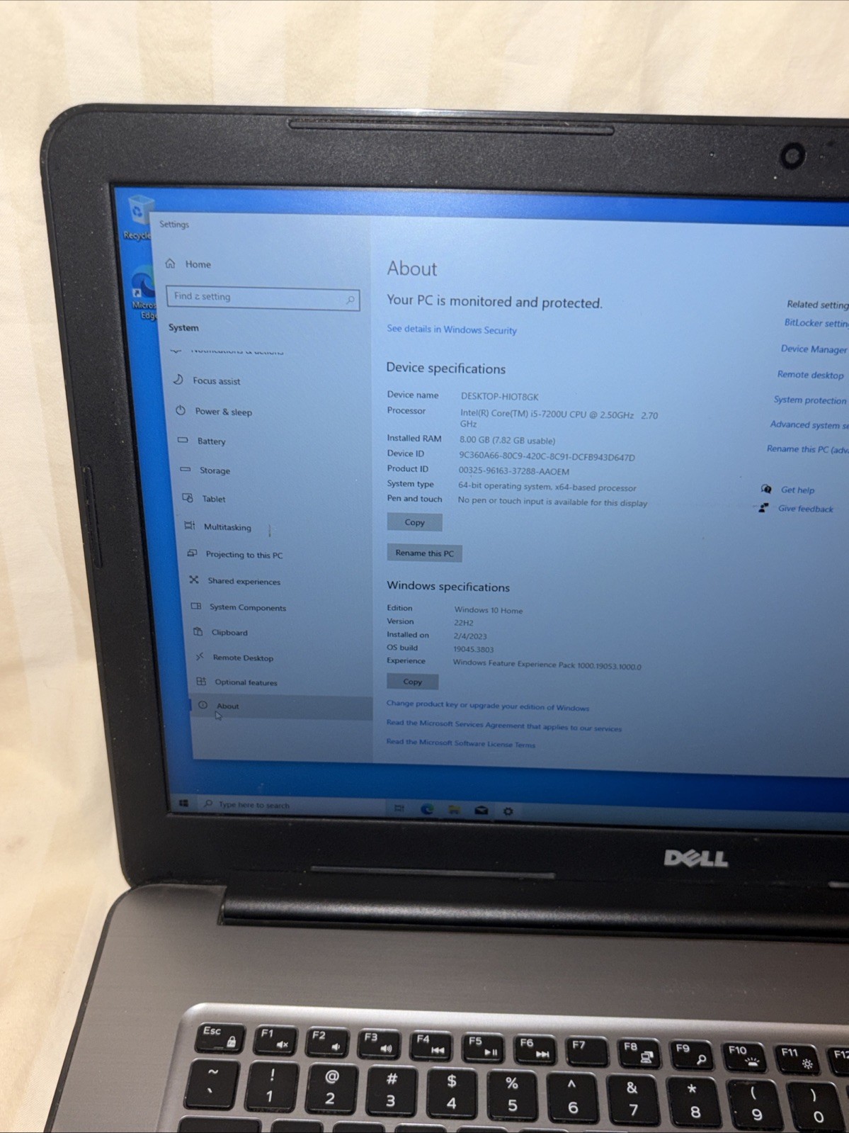 17.3″ Dell INSPIRON 17 5767 Laptop i5-7200U @ 2.50GHz 8GB RAM 500GB HDD Win 10H