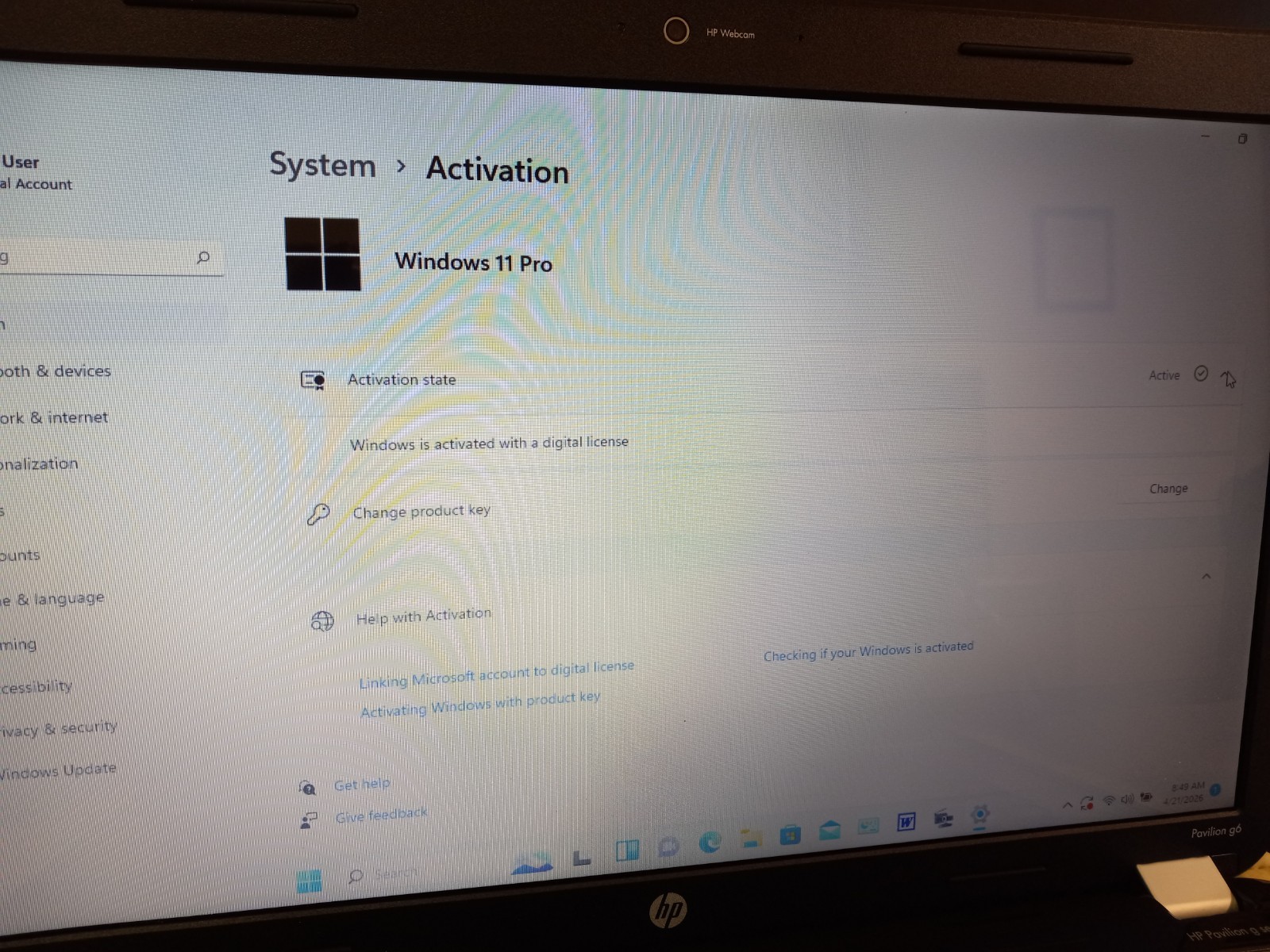 HP Pavilion G6-1D38DX Laptop Intel Core i3-2350M 2.30 GHZ 6GB Ram 256 SSD
