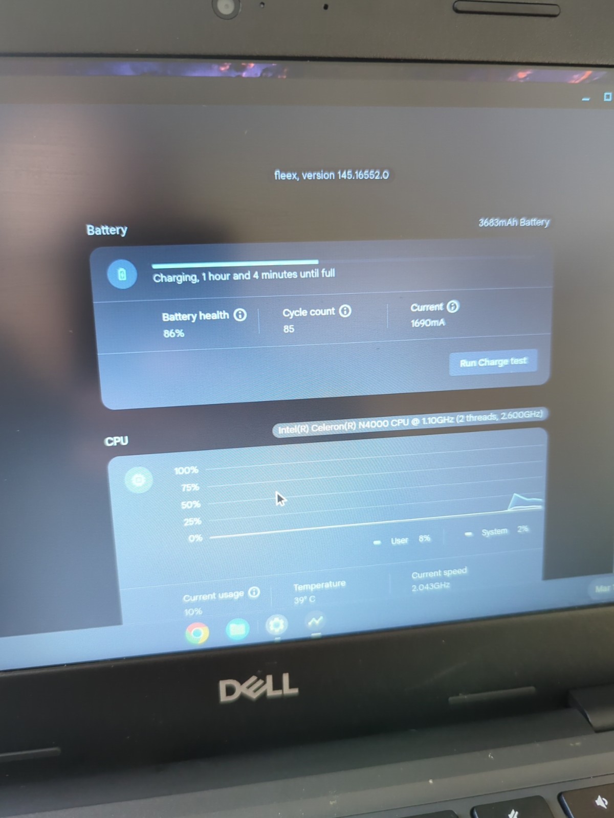 Dell Chromebook 3100 Intel Celeron N400 1.10 GHz 4 GB RAM 16GB