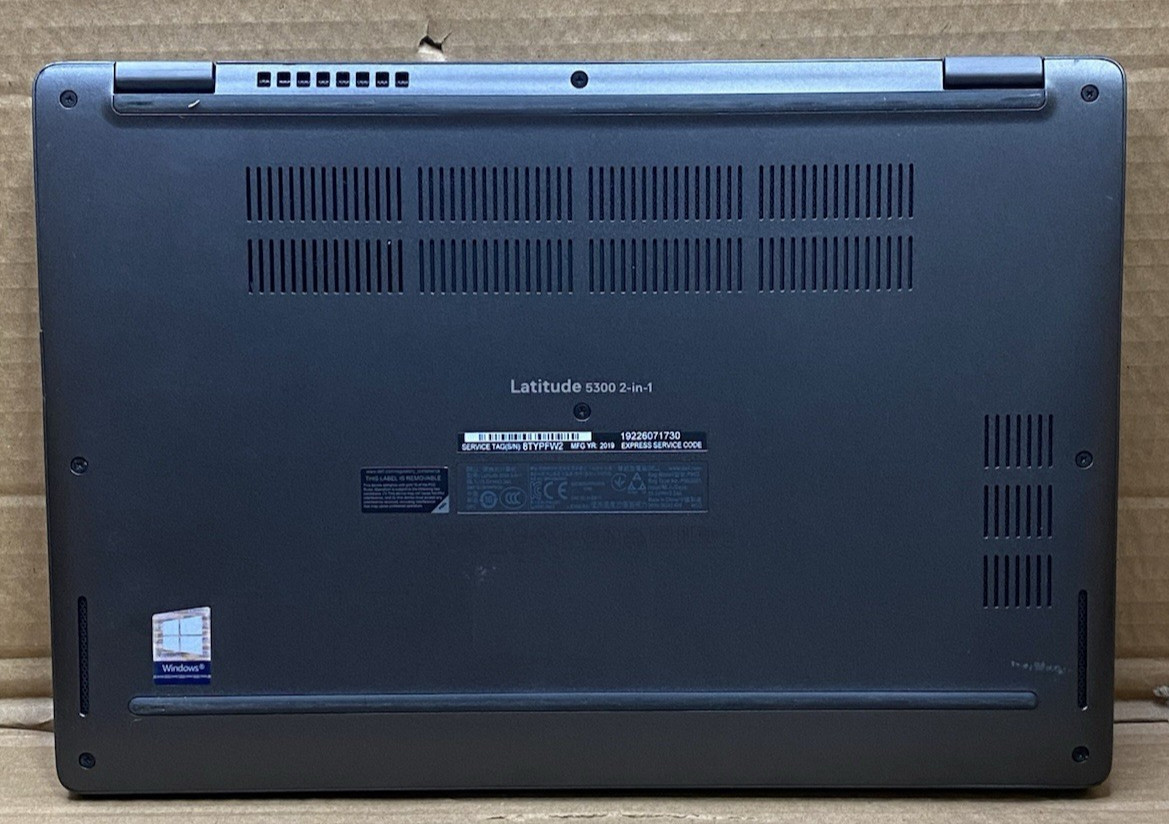 Dell Latitude 5300 2-in-1 Core i5-8265U @ 1.60GHz 8GB RAM 256GB SSD Windows11Pro