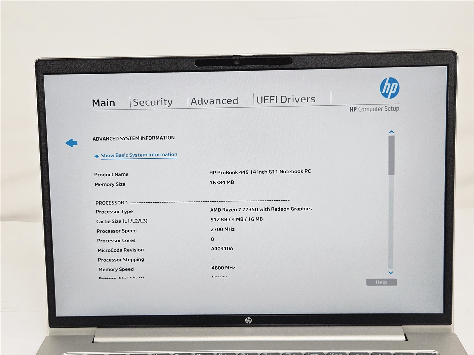 HP ProBook 445 G11 Ryzen 7 7735U 16GB RAM No Storage 14″ Radeon 680M