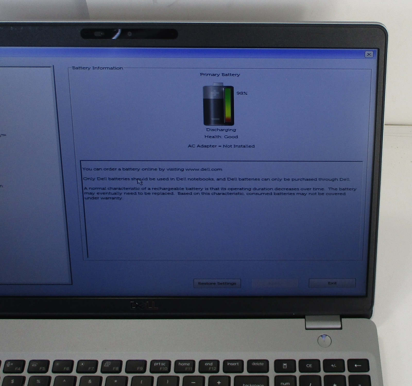 Dell Latitude 5510 Intel i7-10810U CPU, 16GB Ram, No SSD/Power Supply