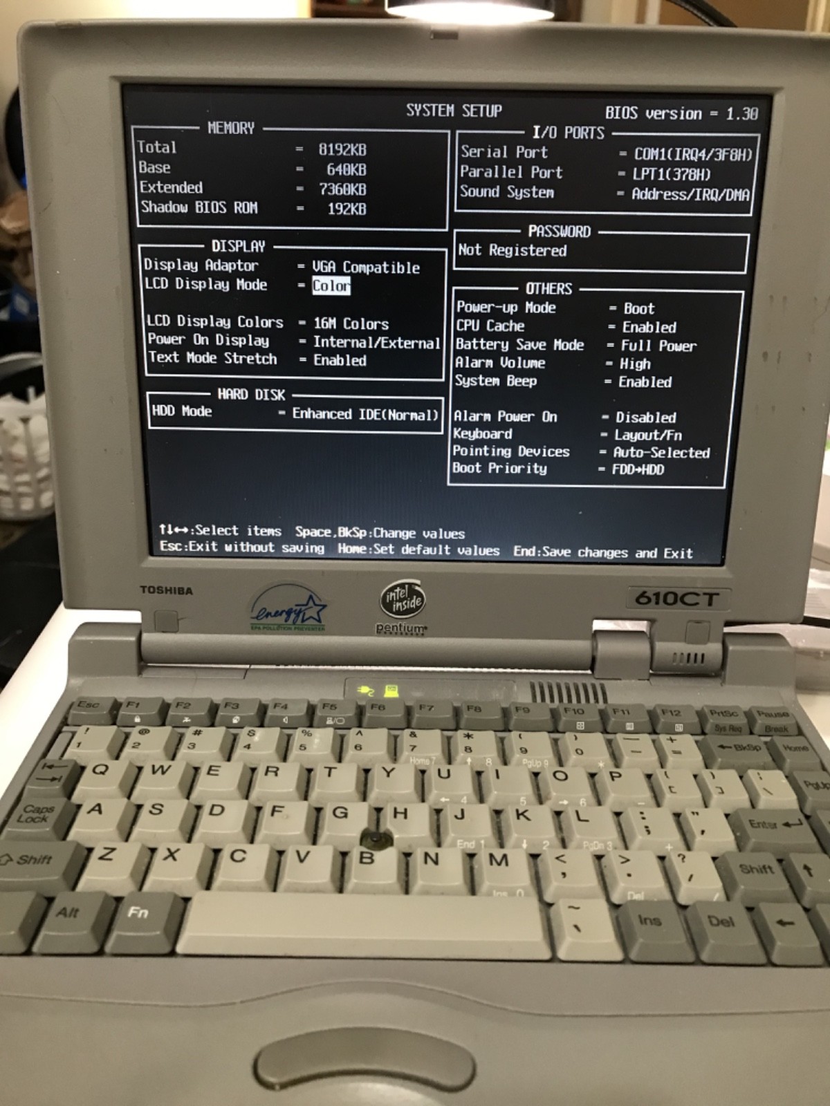 TOSHIBA PORTEGE 610CT LAPTOP/CHARGER/EXTRA BATTERY/EXTRA FLOPPY DRIVE/BOOKLETS