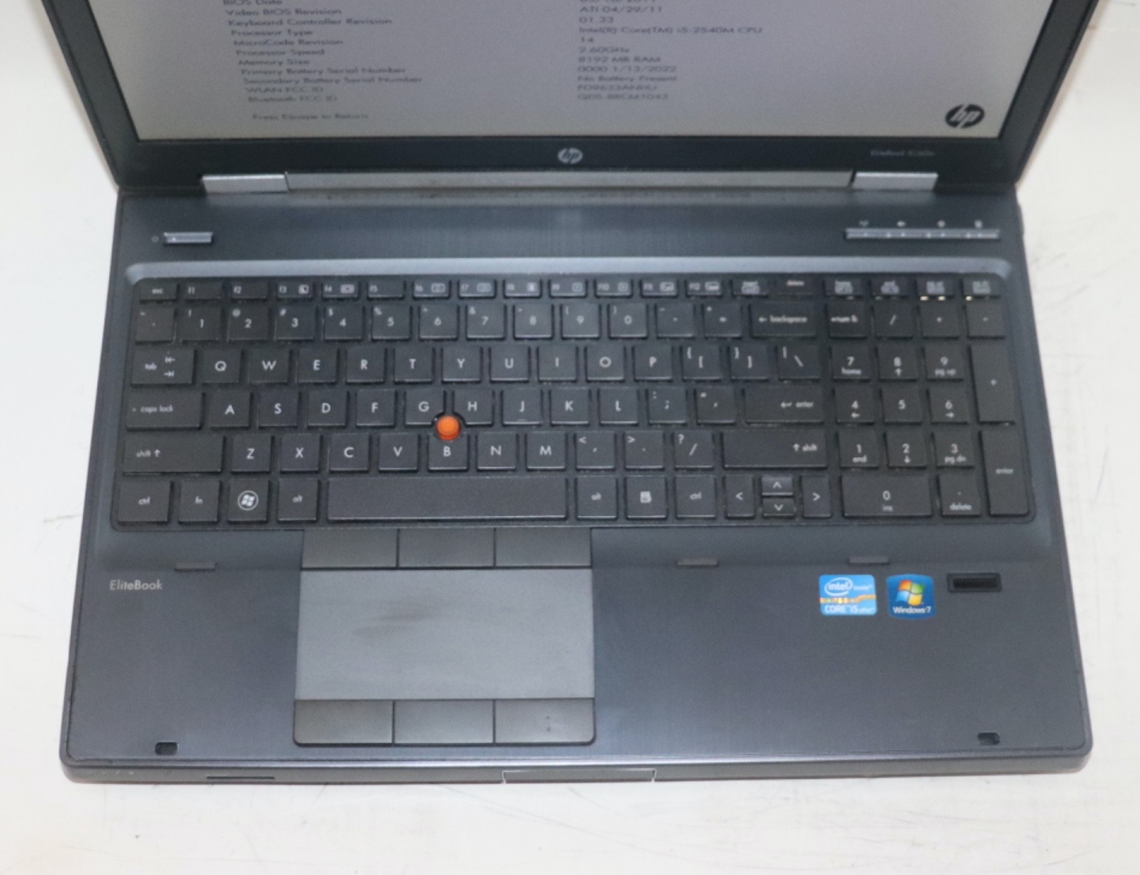 HP EliteBook 8560w|Intel Core i5@2.60 GHz|8GB RAM|500 GB HDD|Win 7 Pro|Webcam