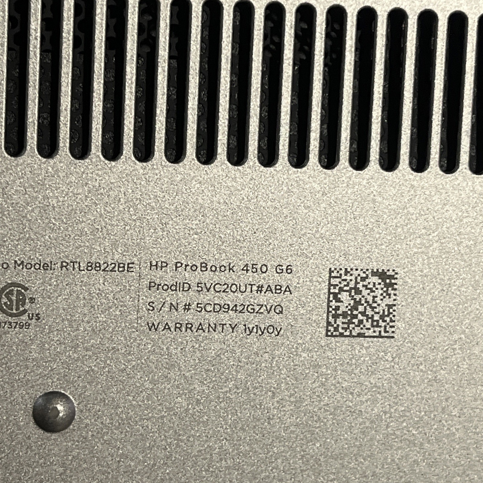 HP PROBOOK 450 G6 INTEL CORE I3-8145U 2.10GHZ 8GB RAM NO HD