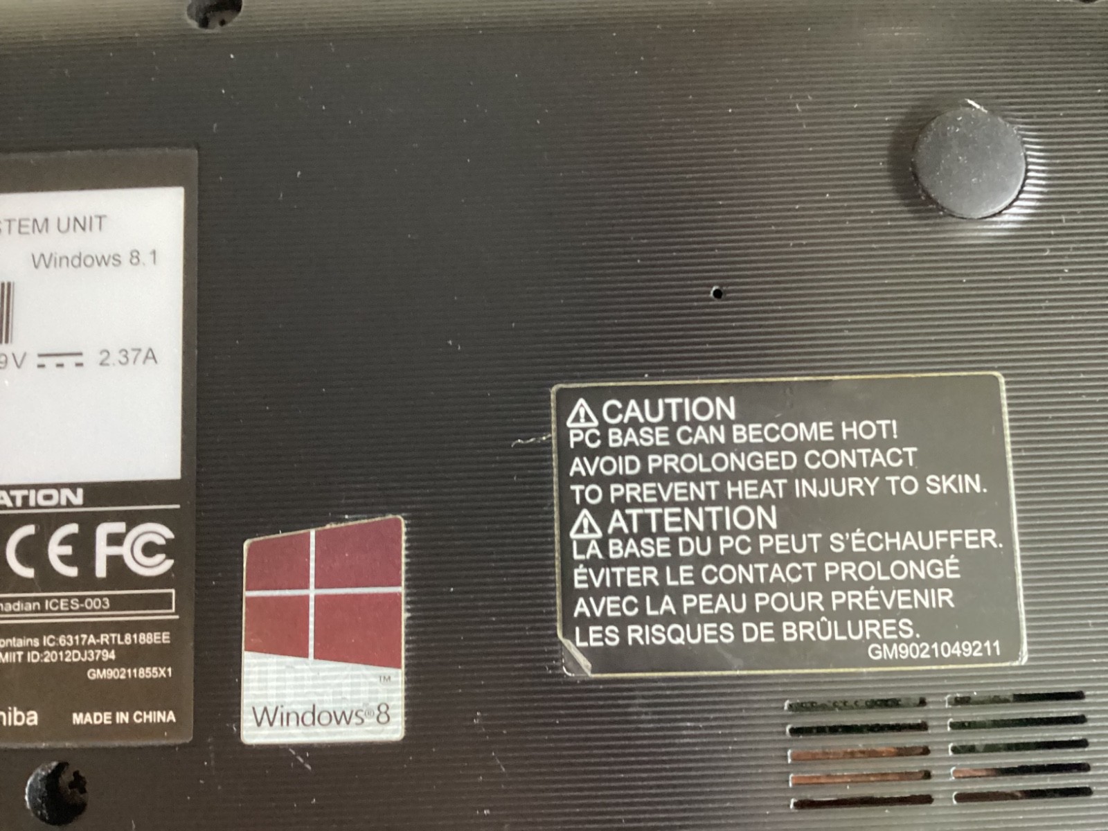 2013 Toshiba Notebook 15.6″ Satellite L55-A1568, msft 8.1, RAM 8.0 intel core i5