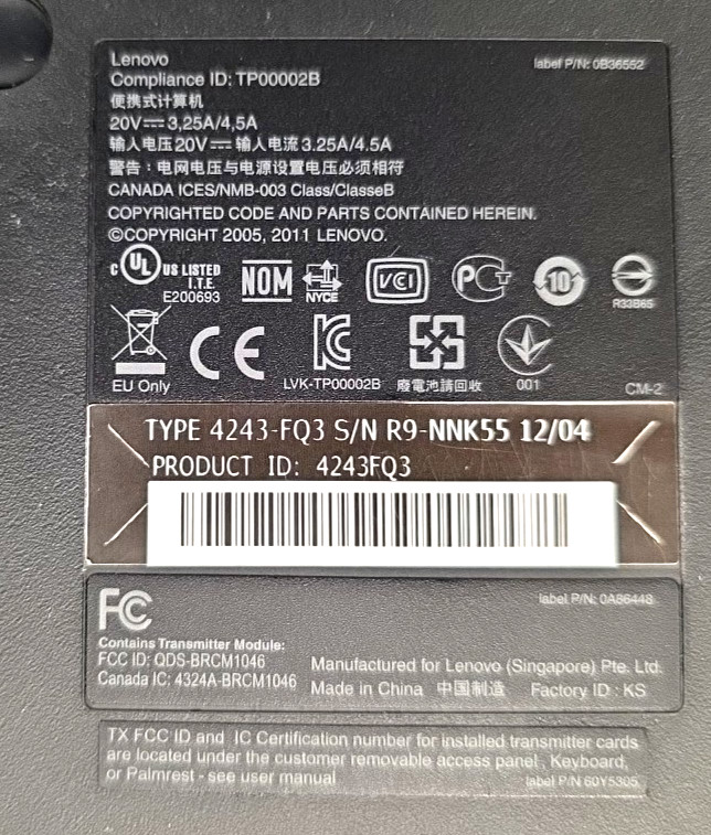 Lenovo ThinkPad T520| Intel Core i5-2520M| 4GB RAM| 320GB HDD| Linux Ubuntu