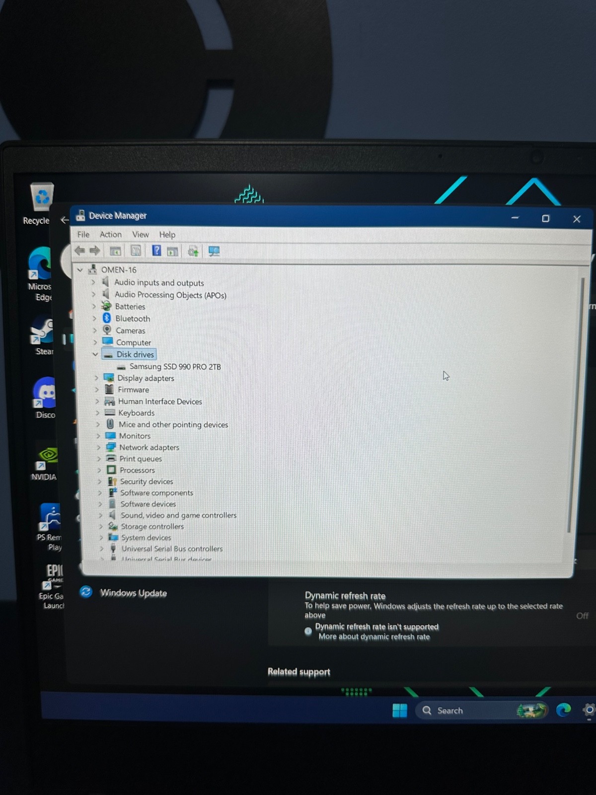 HP OMEN 16 16in i7-13700HX 32GB 2TB Samsung Pro SSD RTX 4070 Win11 Black
