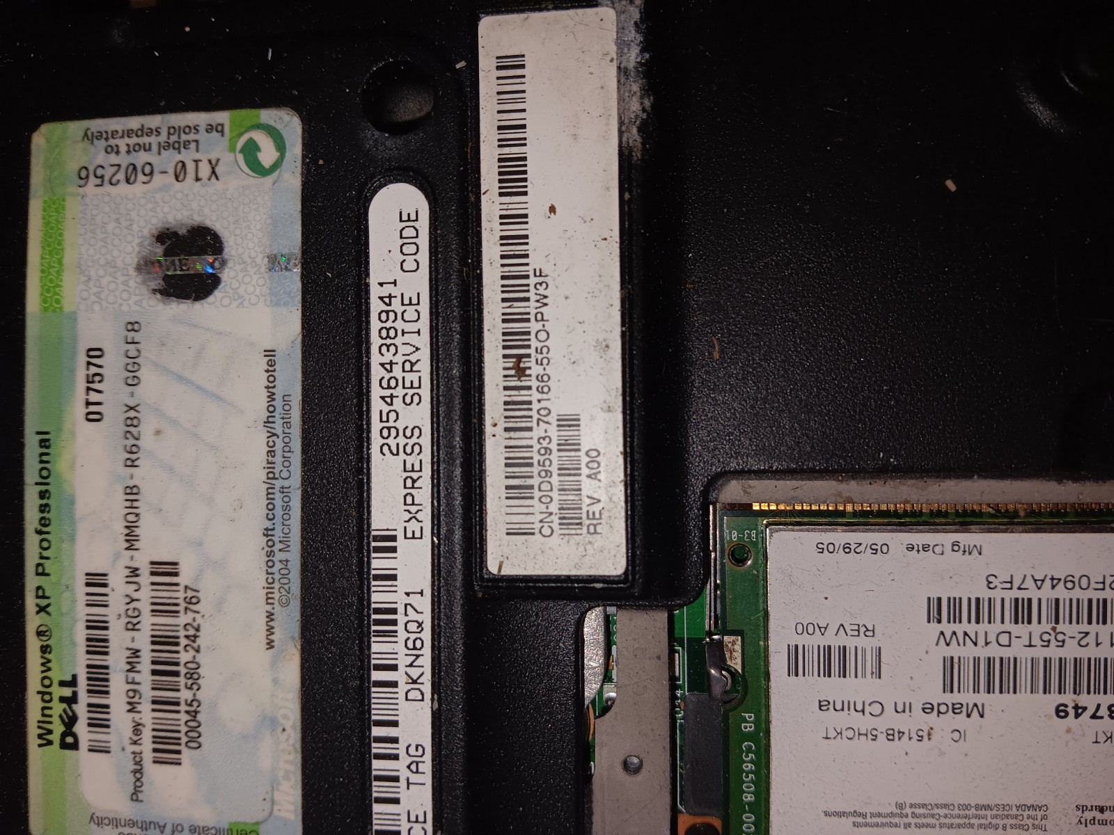 Dell Inspiron 700m, 12.1 TFT, Windows Vista Buss, 80GB,, 2GB, DVD-RW, Wifi.