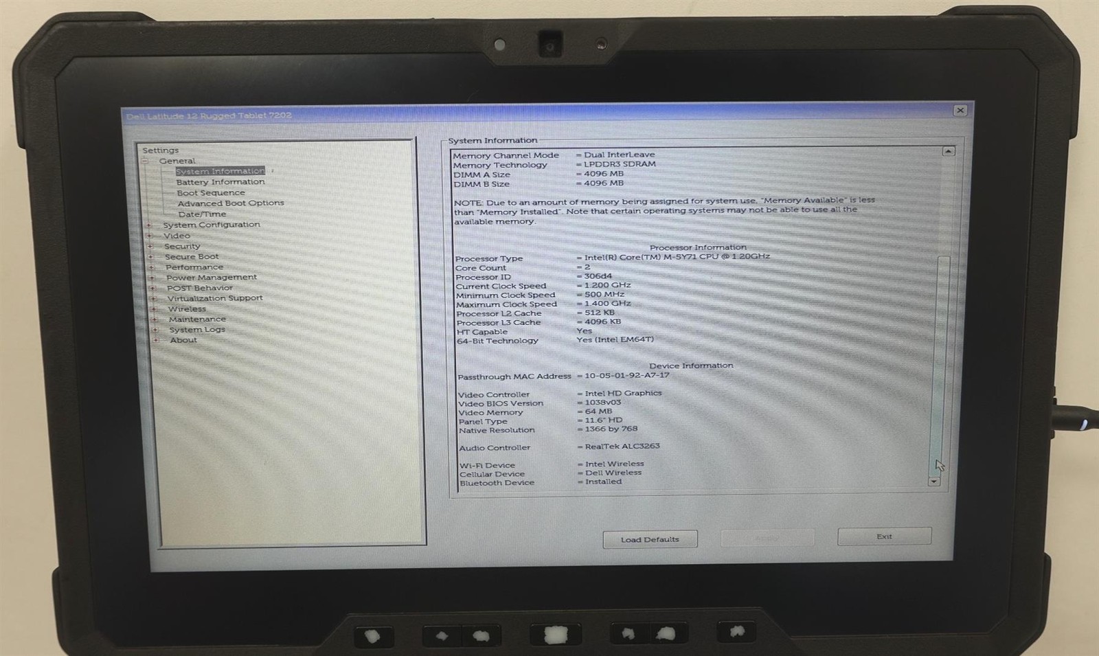 Lot 8 Dell Latitude 12 Rugged Tablet 7202 11.6″ Core M-5Y71 1.20GHz 8GB No SSD