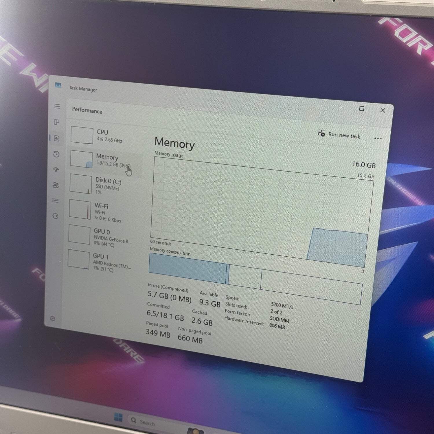 Broken Asus ROG Strix G713PU 17.3″ Ryzen 9 7940HX 16GB RAM 1TB SSD RTX 4050 READ