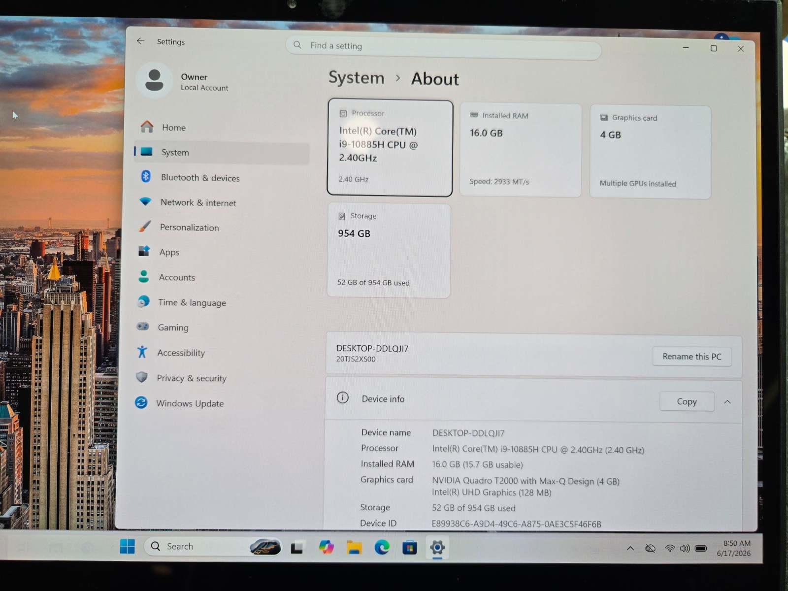 Lenovo ThinkPad P1 Gen 3 OLED | I9-10885H | 1TB SSD | 16GB RAM | T2000 Burn-in