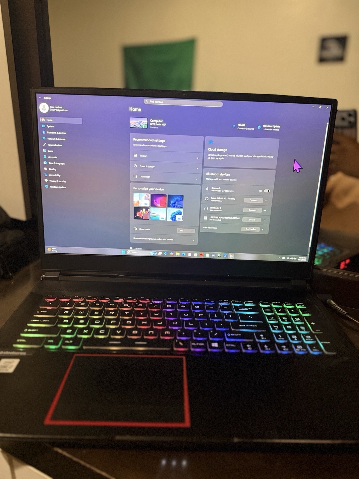 MSI GE75 Raider 10SF 17.3in Gaming Laptop i7-10750H 64GB Win 11 Black