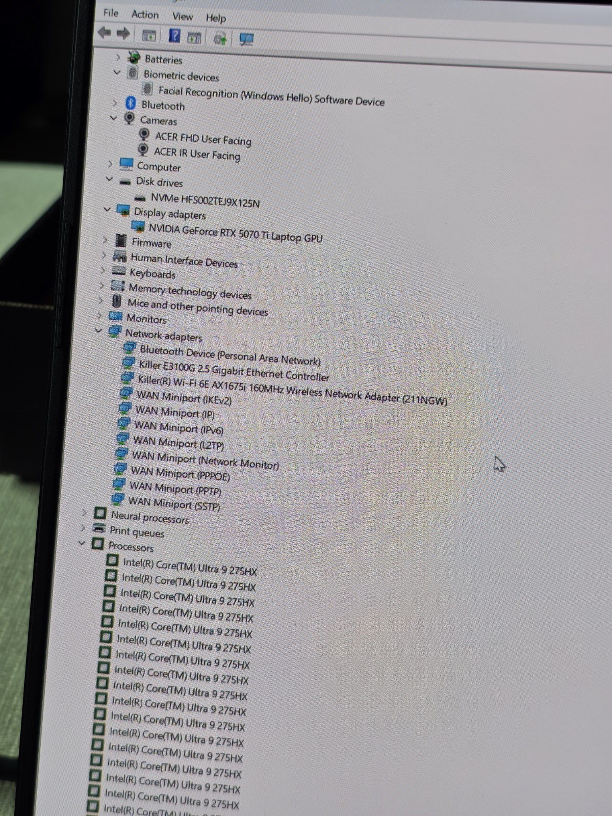 Acer 16″ Predator Helios Neo 16 OLED 240 Hz Ultra 9 275HX, RTX 5070 Ti 64GB, 2TB
