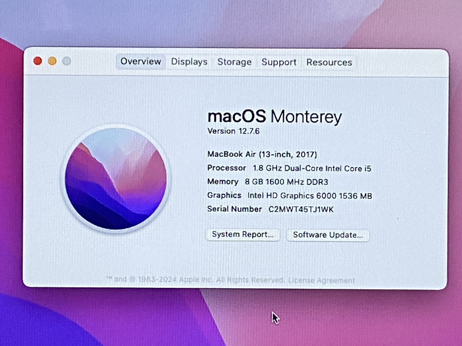 Apple MacBook Air 2017 A1466 13.3″ i5-5350U 8GB RAM 128GB SSD *Read* – CLP41A