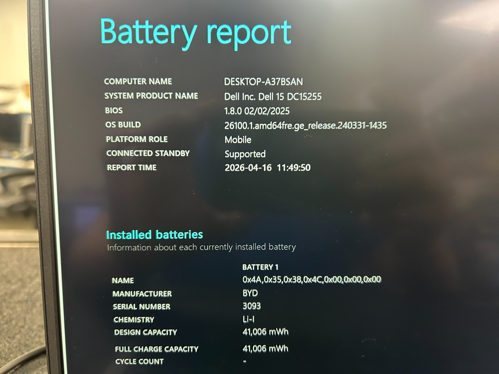 DELL 15 DC15255 G8MK9, AMD Ryzen 7 7730U, 2.00 GHz, 16 GB RAM, 512 GB NVMe SSD