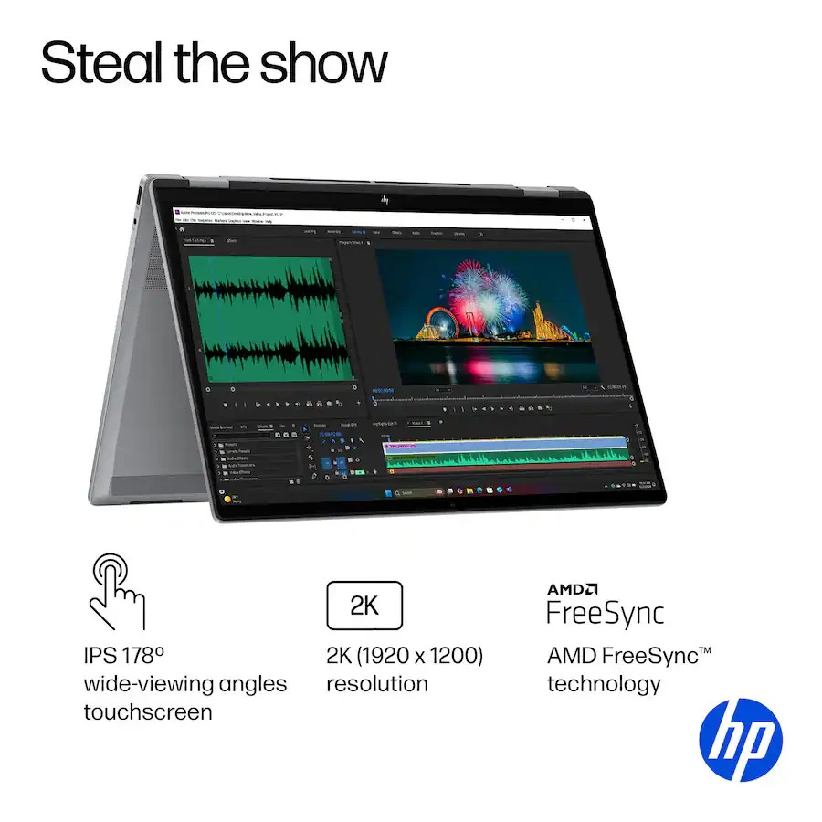 HP OmniBook X Flip 16″ 2K Touch AMD Ryzen AI 5 2025 – 16GB Memory – 512GB SSD