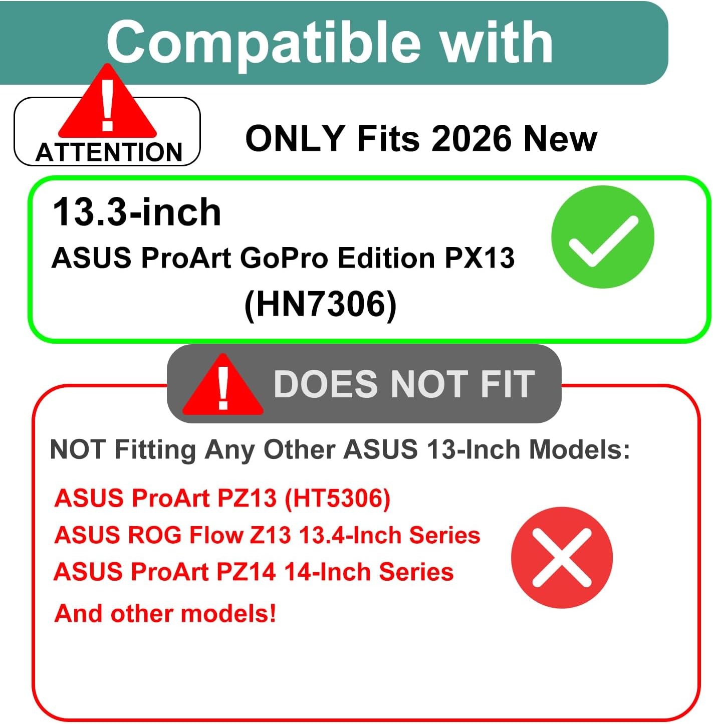 3-Pack Designed for 2026 New ASUS ProArt GoPro Edition PX13 (HN7306) Screen Prot