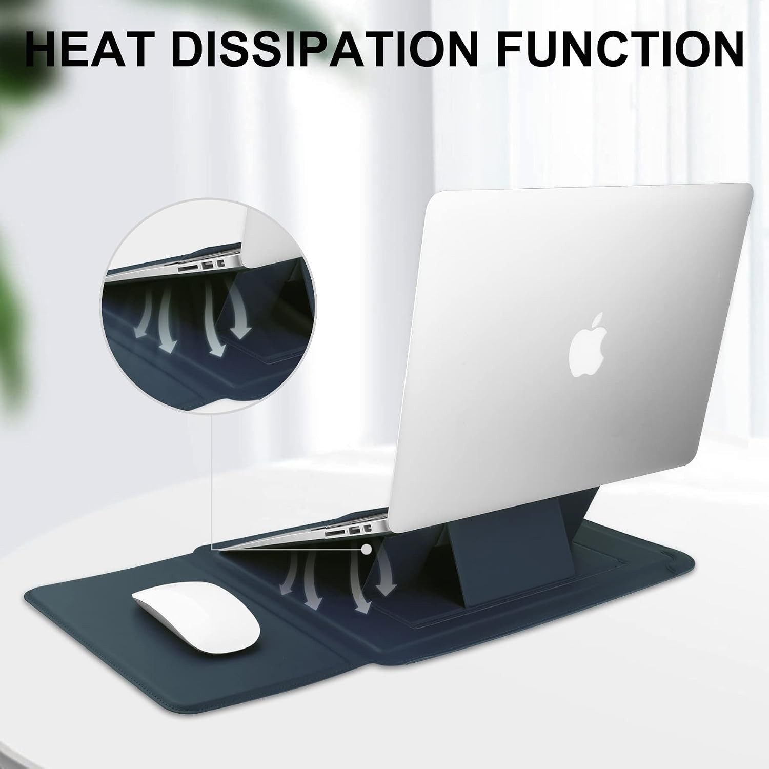 Navy 13 Inch Laptop Sleeve Bag for MacBook Air 13, Pro 13, Surface Pro 8, Dell,