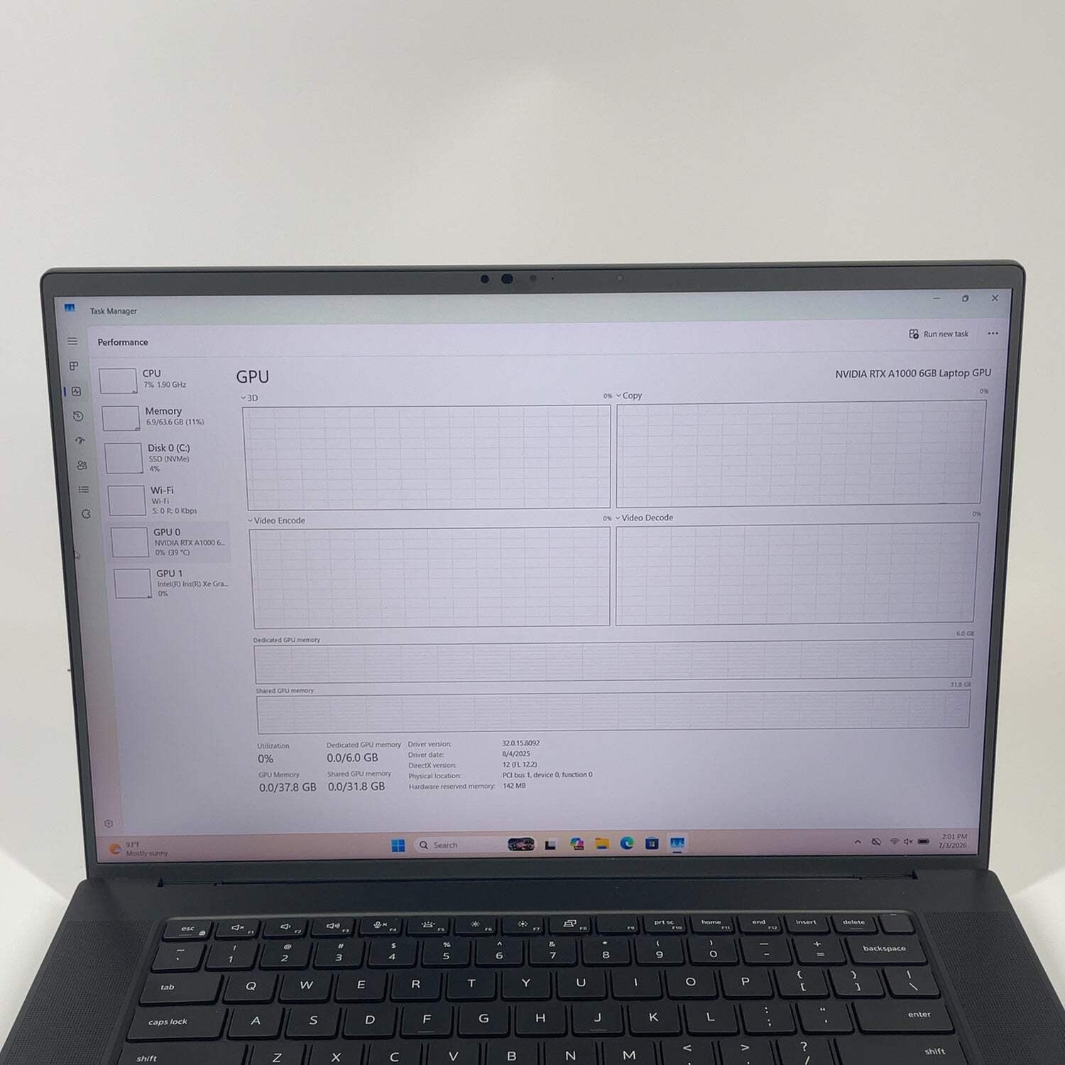 Dell Precision 5680 16″ i9-13900H 2.6GHz 64GB RAM 1TB SSD SSD RTX A1000 6GB