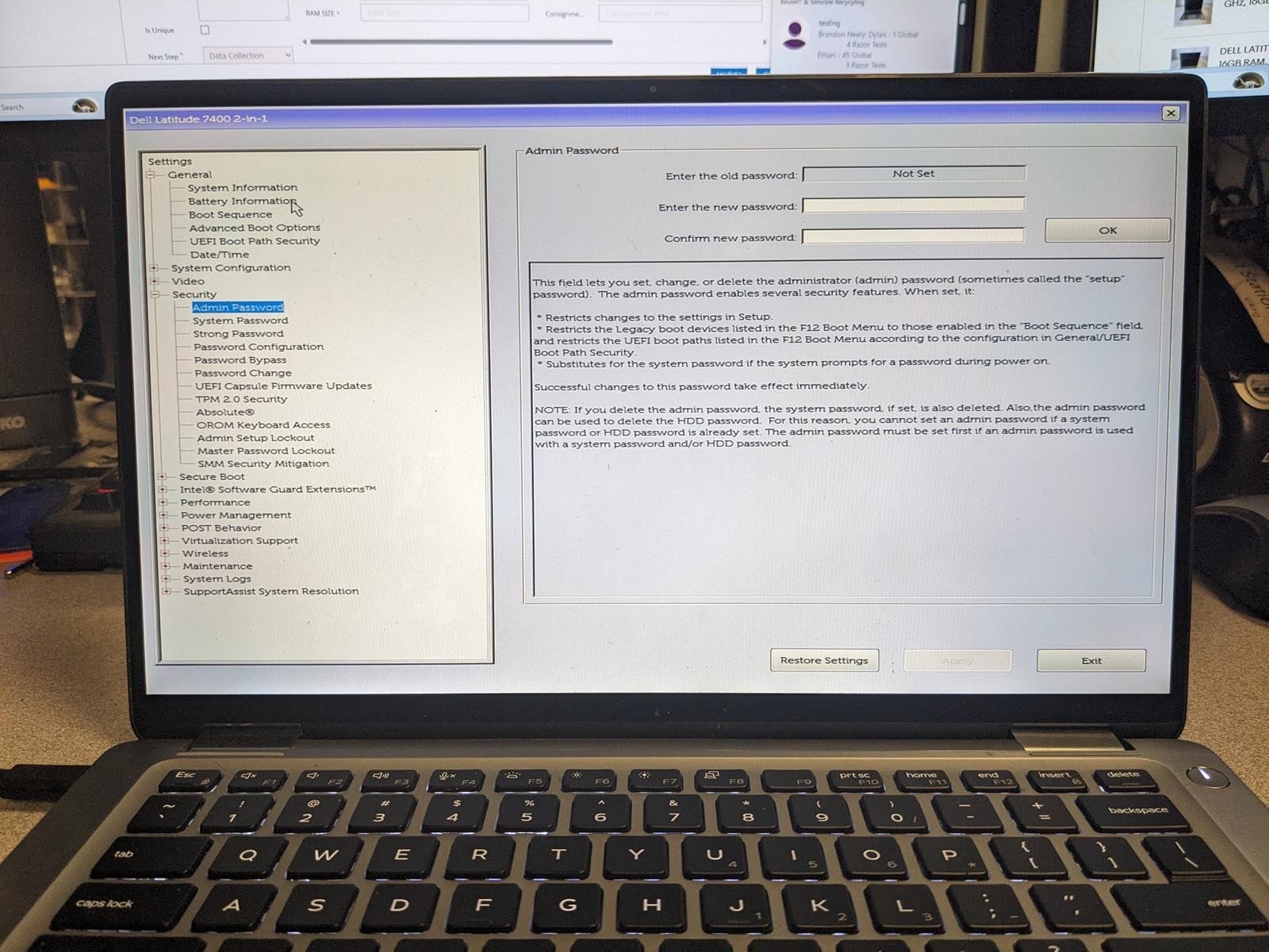 DELL LATITUDE 7400 2-IN-1 i5-8365U @ 1.60GHz, 16GB RAM, NO HDD/OS