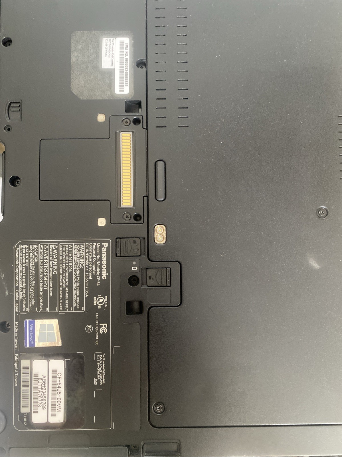 Panasonic cf-54 i7 7600U 2.8GHz 16GHz 256GB SSD BL KB TS Win 11P 39710Hr Battery