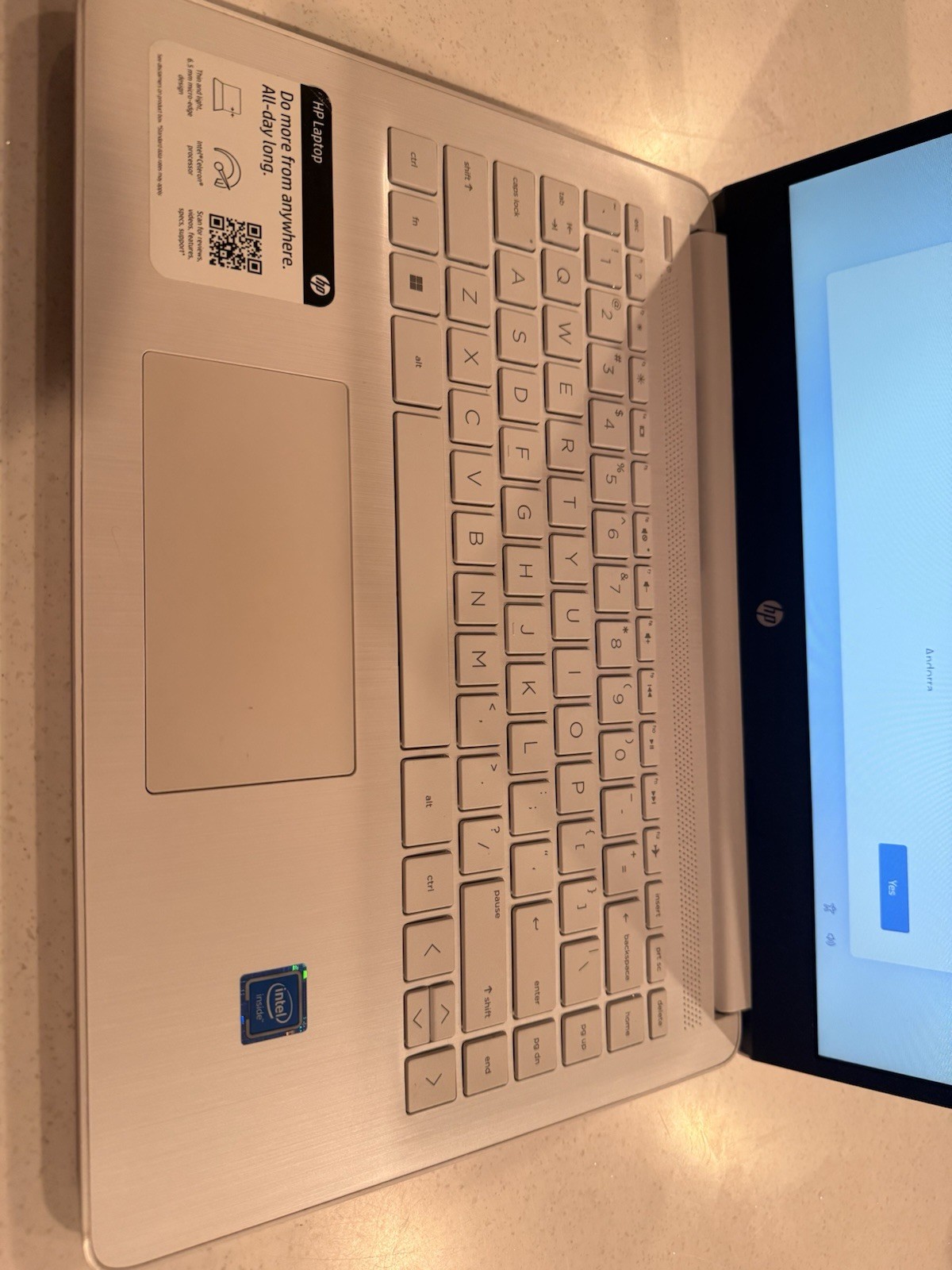 HP 14DQ0052DX 14″ (64 GB, SSD, Intel Celeron N, 1.10 GHz, 4 GB) Laptop White