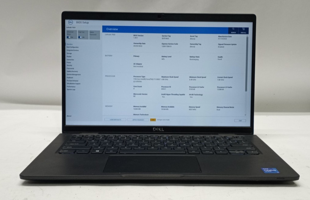Dell Latitude 7420 14″FHD i7-1185G7@3.0GHz 16GB RAM 1TB NVMe Win11Pro WH691!