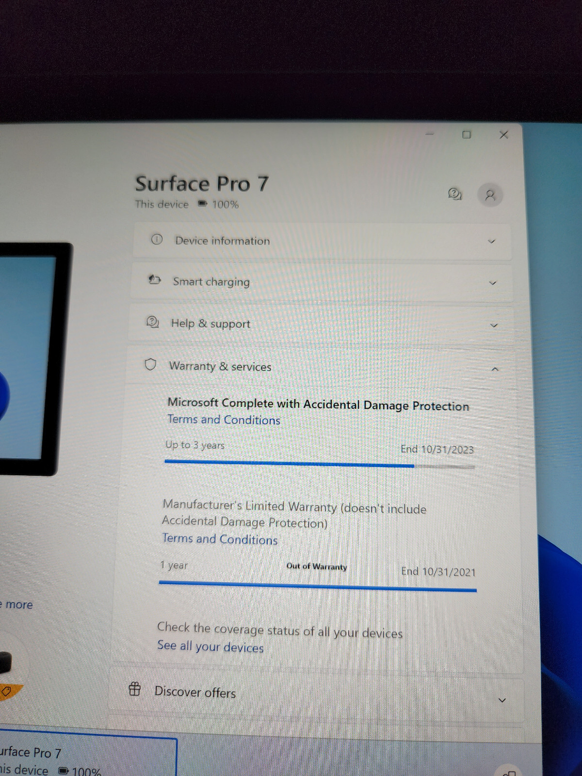 Surface Pro 7 i5-1035G4, 8GB RAM 256Gb