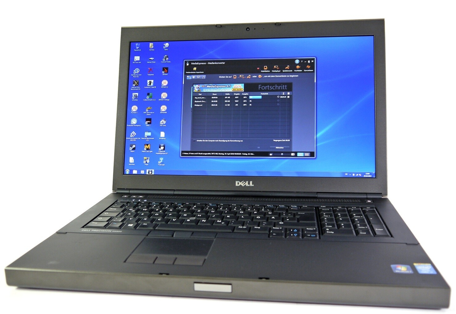 Workstation DELL M6800 i7-Quad 512GB SSD + 1TB DVDRW 32GB 17.3″ AMD FirePro 2GB