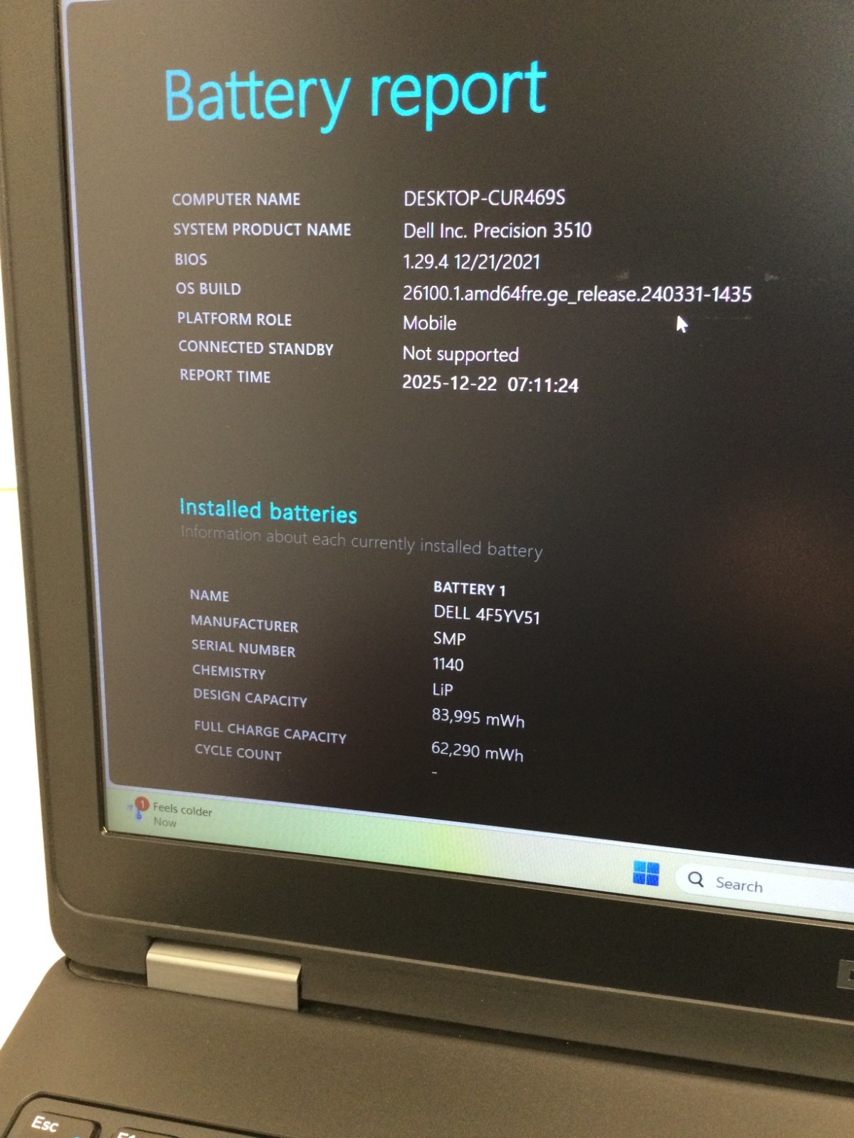dell precision 3510 core i5 6th gen 15.6” 2.30ghz 8gb ram 256 gb ssd win 11 pro