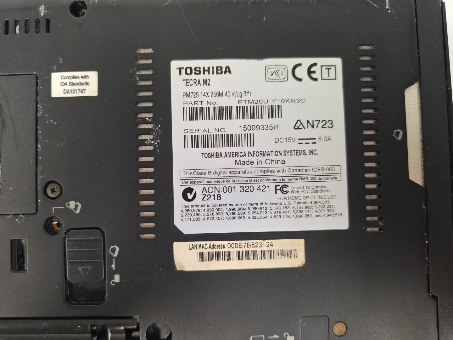 Vintage Toshiba Tecra M2 PTM20U Laptop – For Parts –