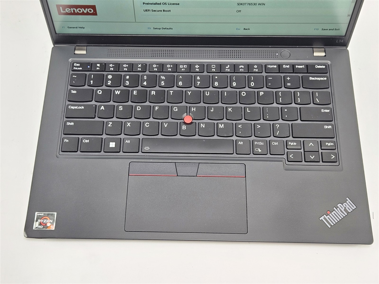 Lenovo ThinkPad L14 Gen 4 AMD 14″ AMD Ryzen 5 Pro 7530U 16GB 256GB SSD Radeon