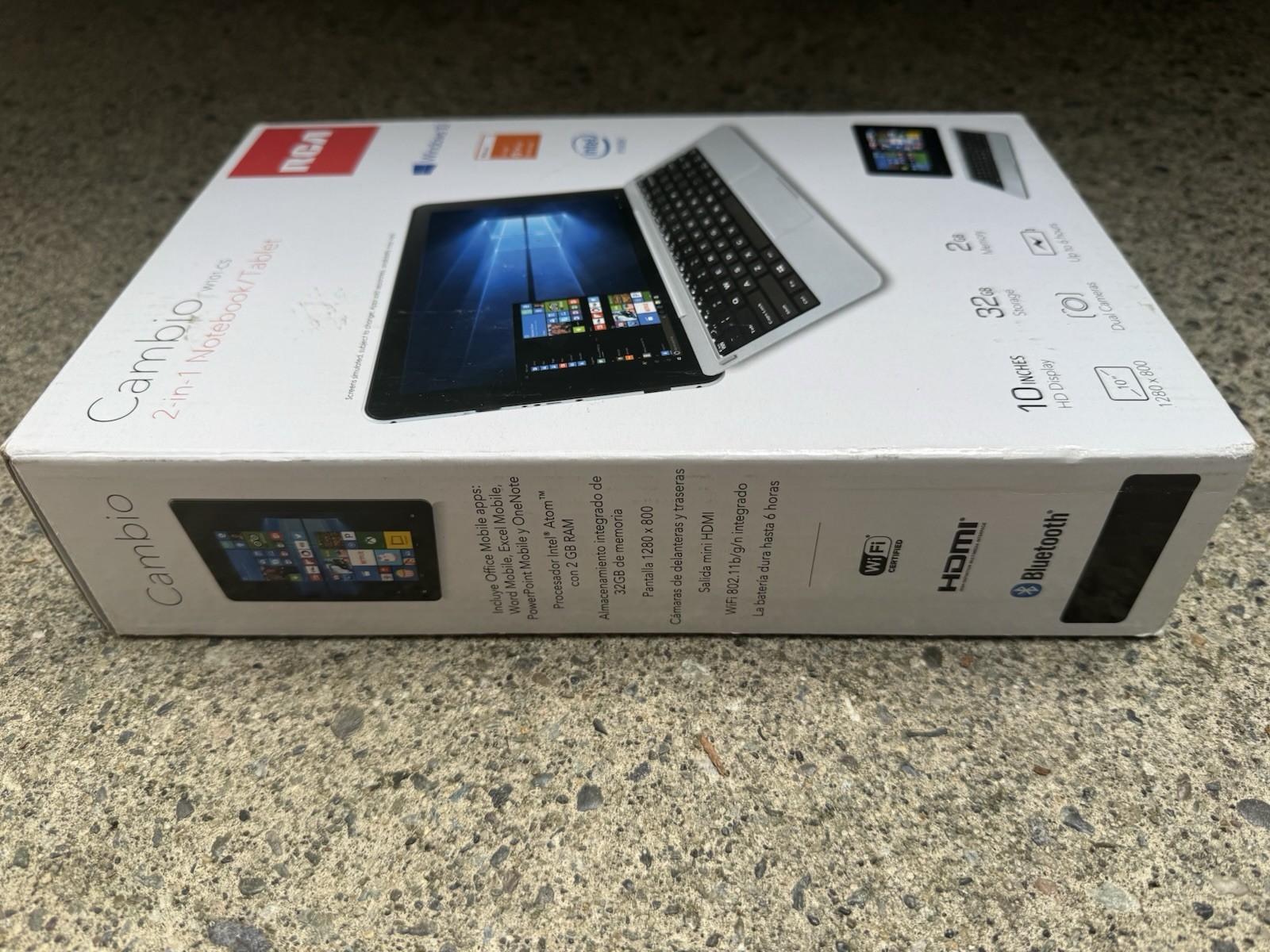 RCA Cambio W101-CS 2-in-1 Notebook/Tablet 10 Inch Display 32GB Storage 2GB Memor