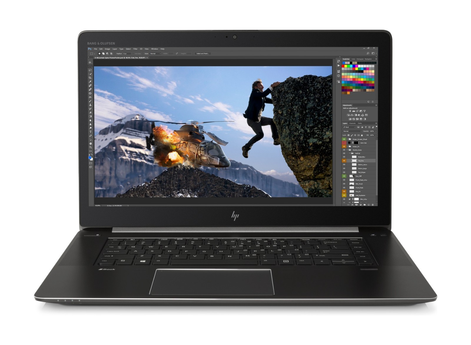 HP ZBook Studio G4 i7-7820HQ 16GB 256GB NVMe NVIDIA Quadro M1200 QWERTY Win11