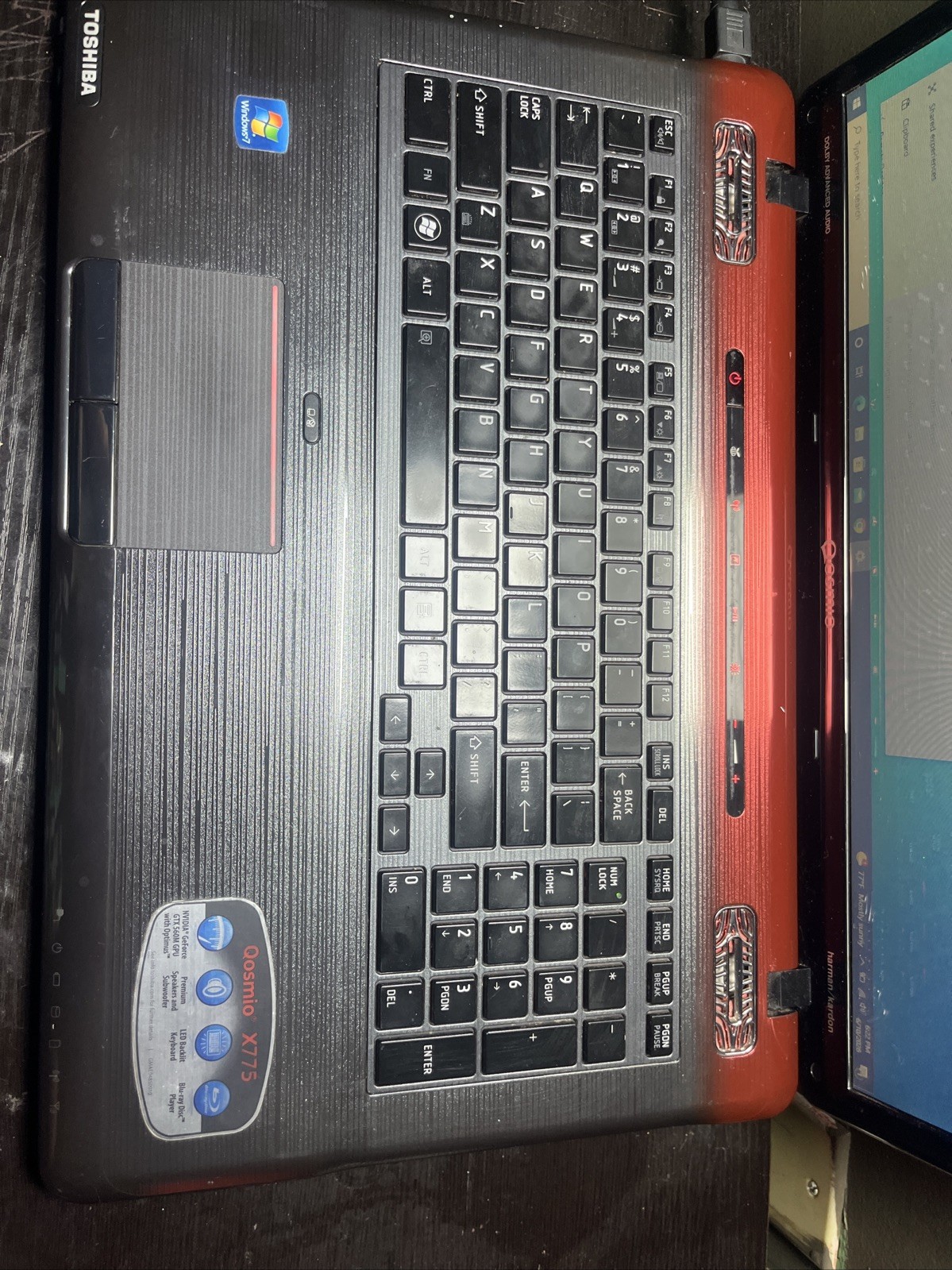Toshiba Qosmio X775-Q7384 17.3″, i7-2670QM 2.2Ghz, 16GB SSD, 296GB, Win 10 P