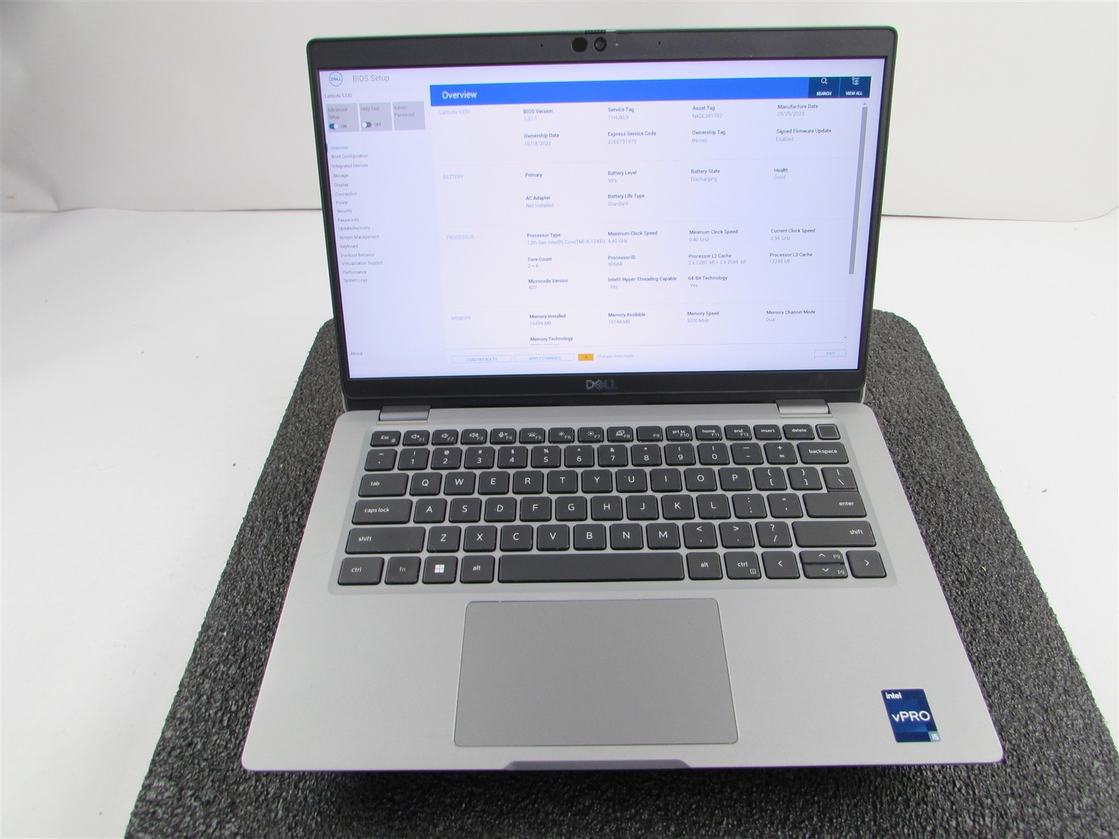 DELL LATITUDE 5330 FHD TOUCHSCREEN I5-1245U 10 CORE 512GB SSD 16GB RAM NO O.S