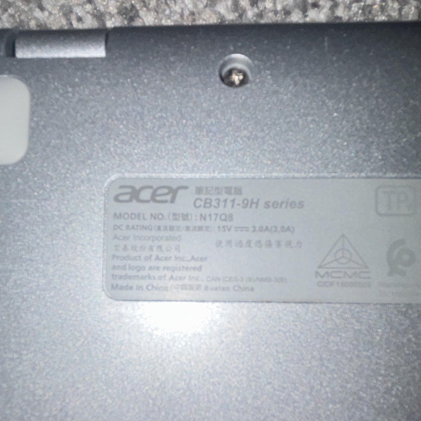 Acer Chromebook CB311-9HT-C4UM 11.6″ 4GB RAM 32GB eMMC Silver Chrome OS