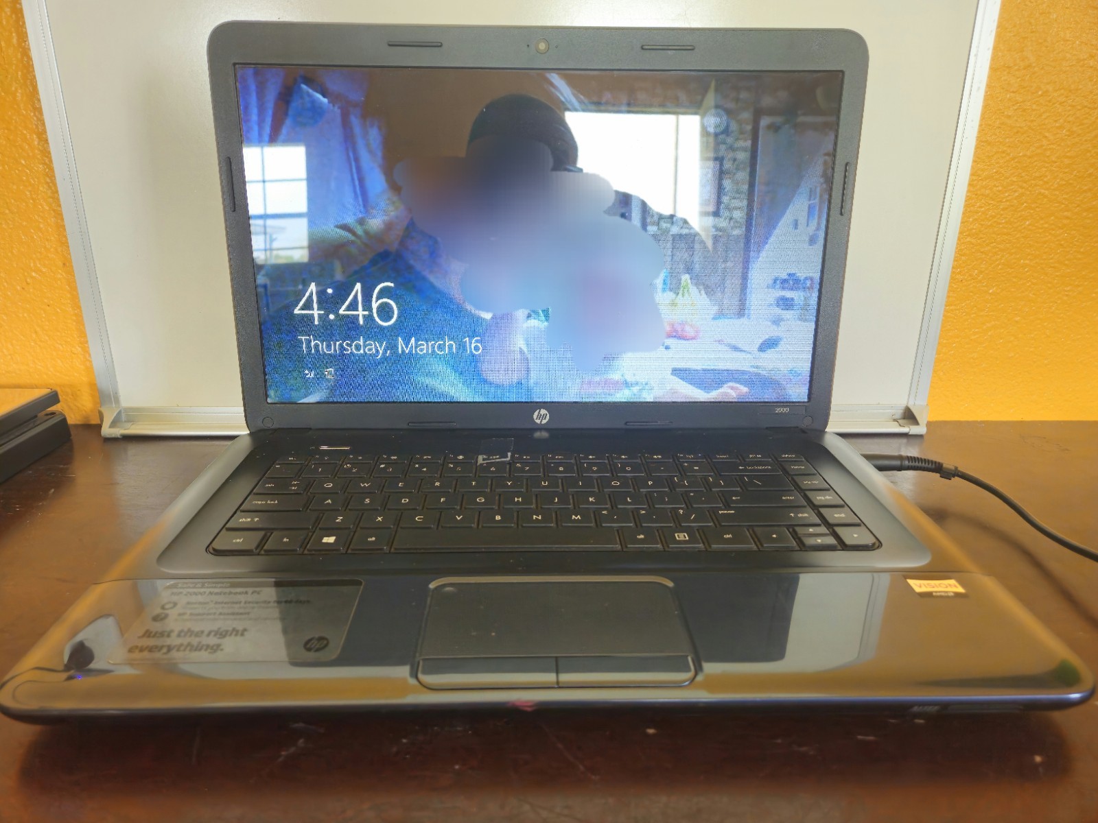 hp 2000 vision amd | Clean Looking Laptop | Blue In Color | Charger Cord Not Inc