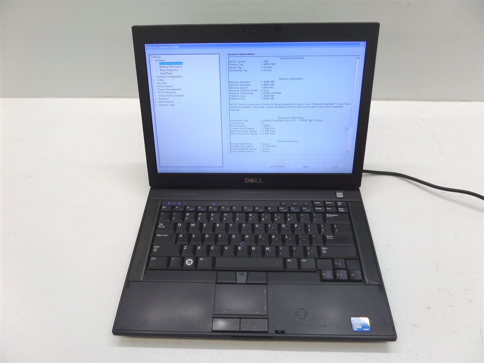 Dell Latitude E6400 14.1″ Laptop Core 2 Duo P8700 2.53GHz 4GB – No HDD
